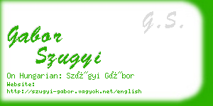 gabor szugyi business card